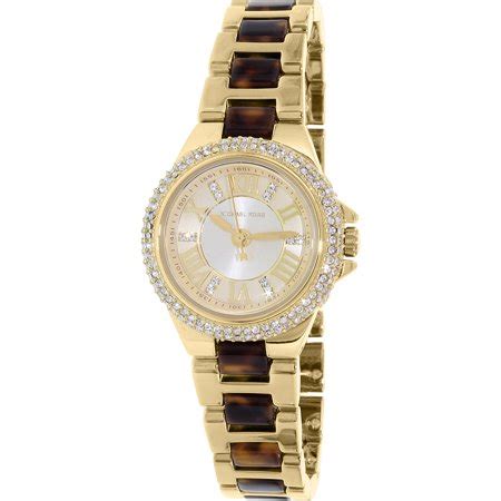 michael kors women's camille mk4291 tortoiseshell stainless steel quartz watch|Michael Kors Petite Camille Gold Dial Gold.